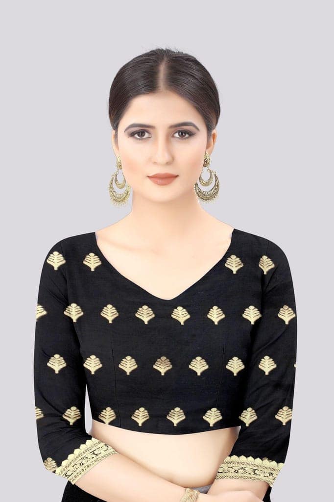 Black Designer Heavy Weaving Kanjeevaram Silk Saree view 5