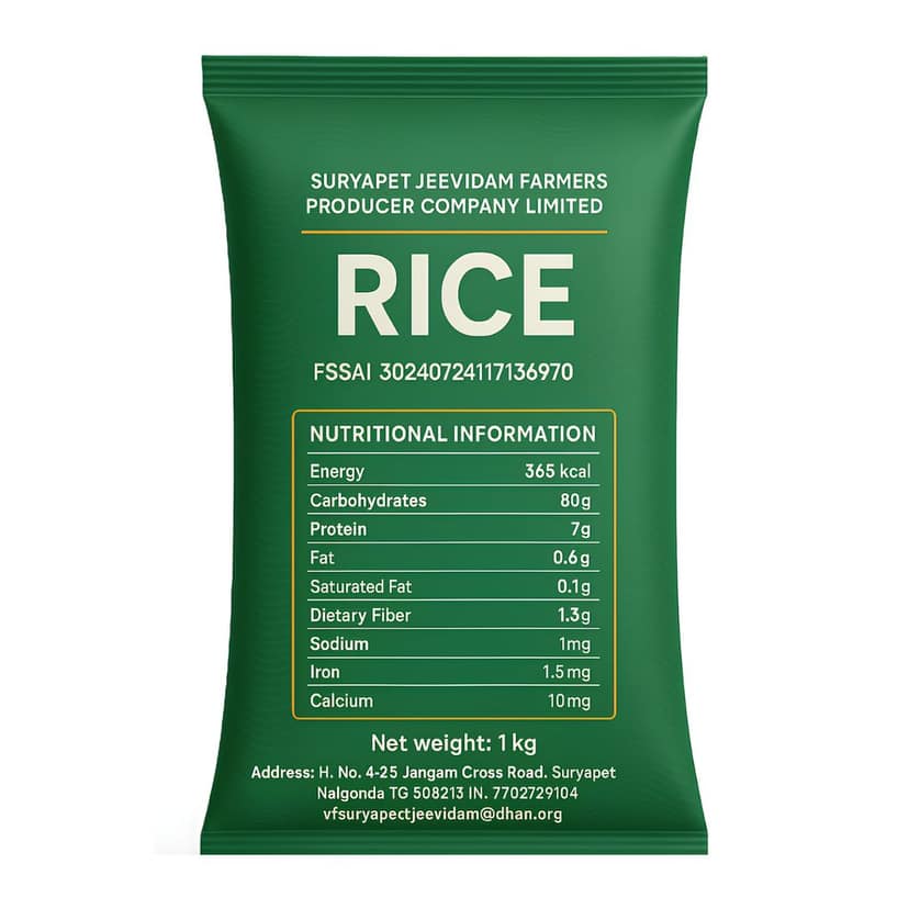 Tasty & Premium Rice from Suryapet - Telungana - 1KG view 3