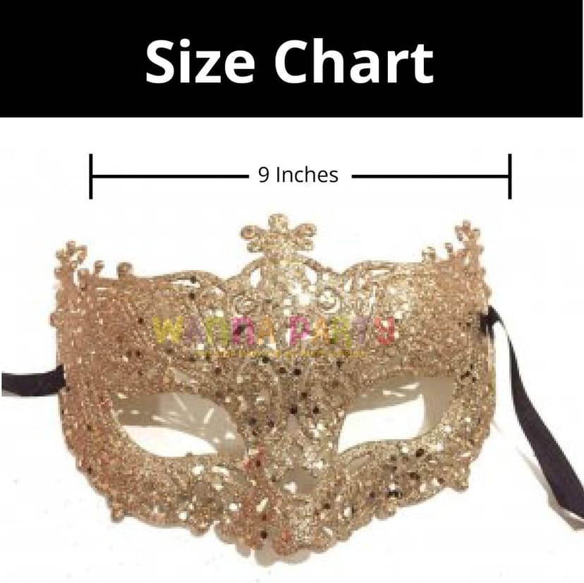 Glitter Fashion Eye Mask Rose Gold - 1PC view 2