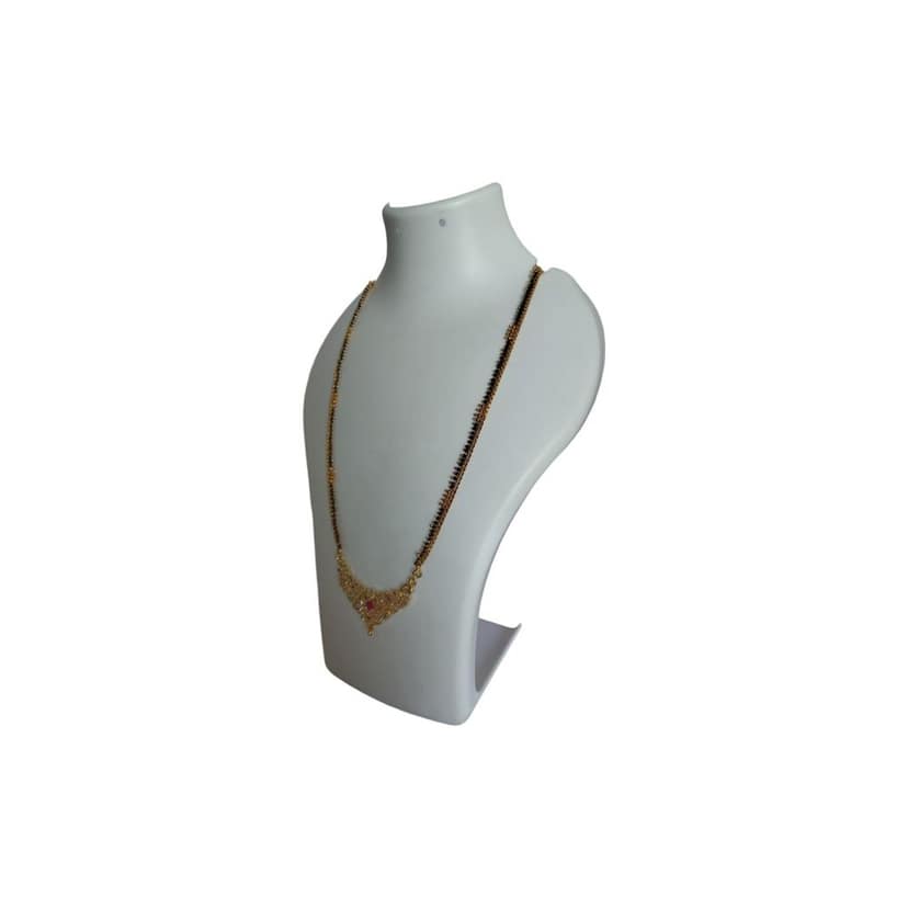 Gold Plated Traditional Marathi Mangalsutra Necklace for Women view 2
