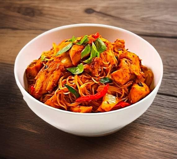 Chicken singapuri noodles