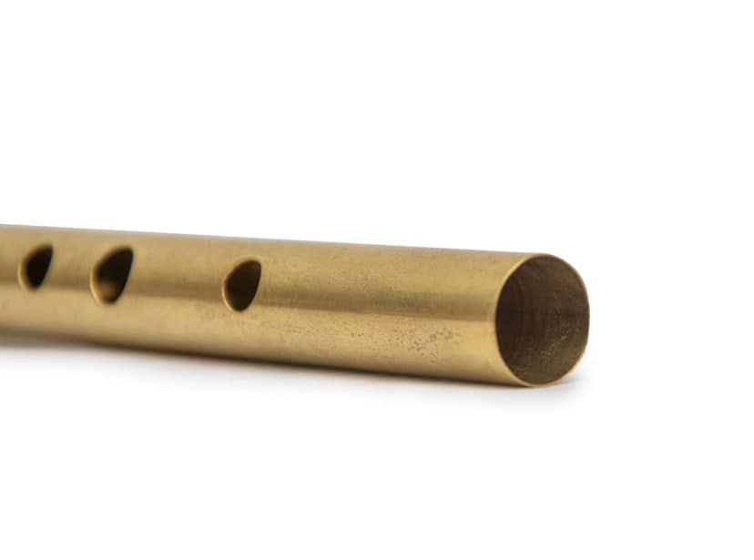 Radhe Flutes Brass Flute Soprano Vertical Blow Scale D Natural view 3