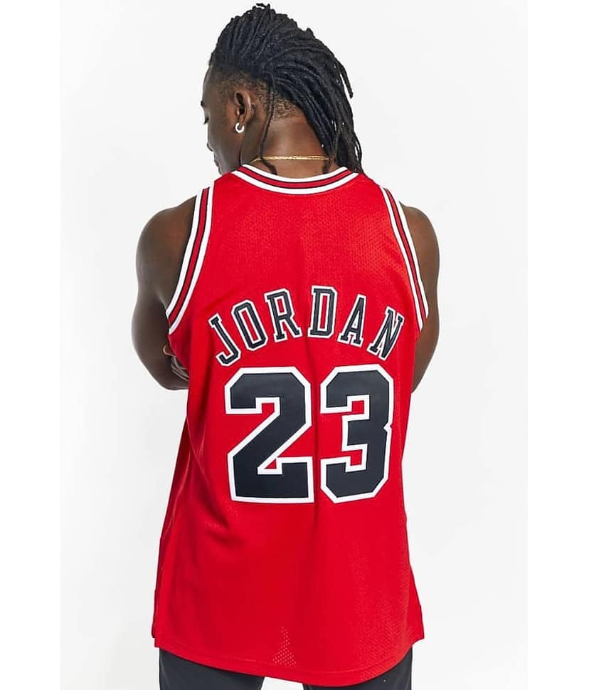 JORDAN 23 BULLS RED BASKETBALL JERSEY (embroidered ) view 2