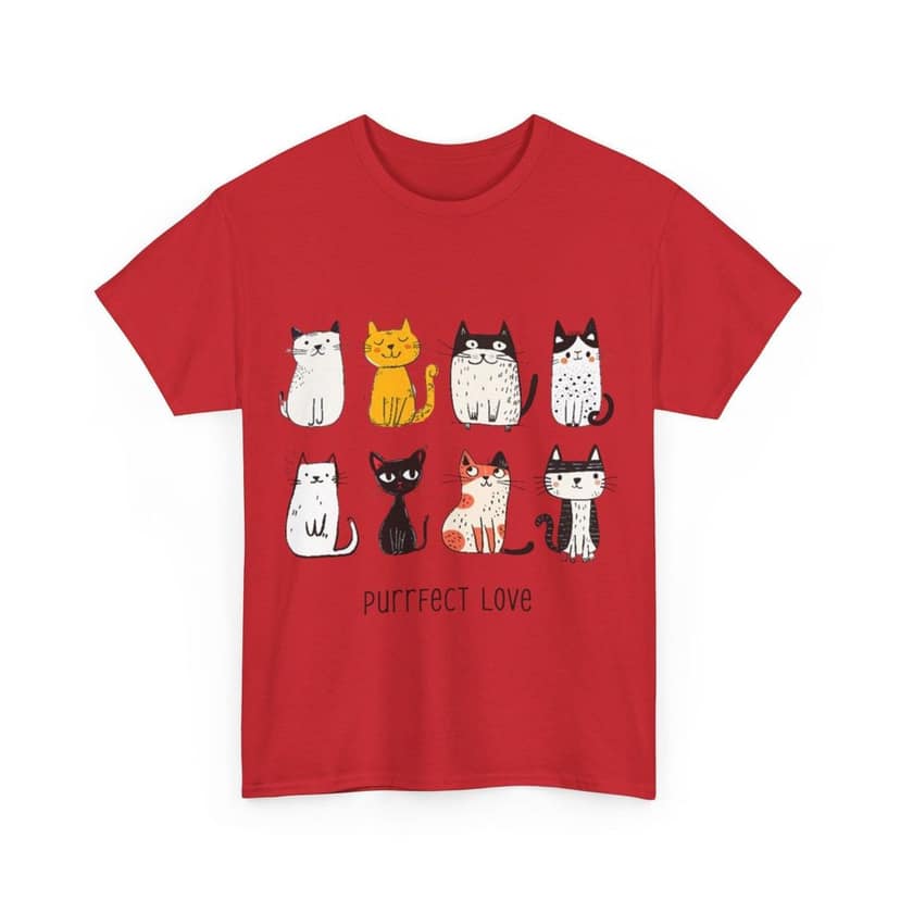 Clothikoo Premium Cat Printed Heavy Cotton Tee view 10