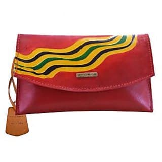 arpera 3 in 1 Genuine leather Agni Red Ladies Purse 88A-3C