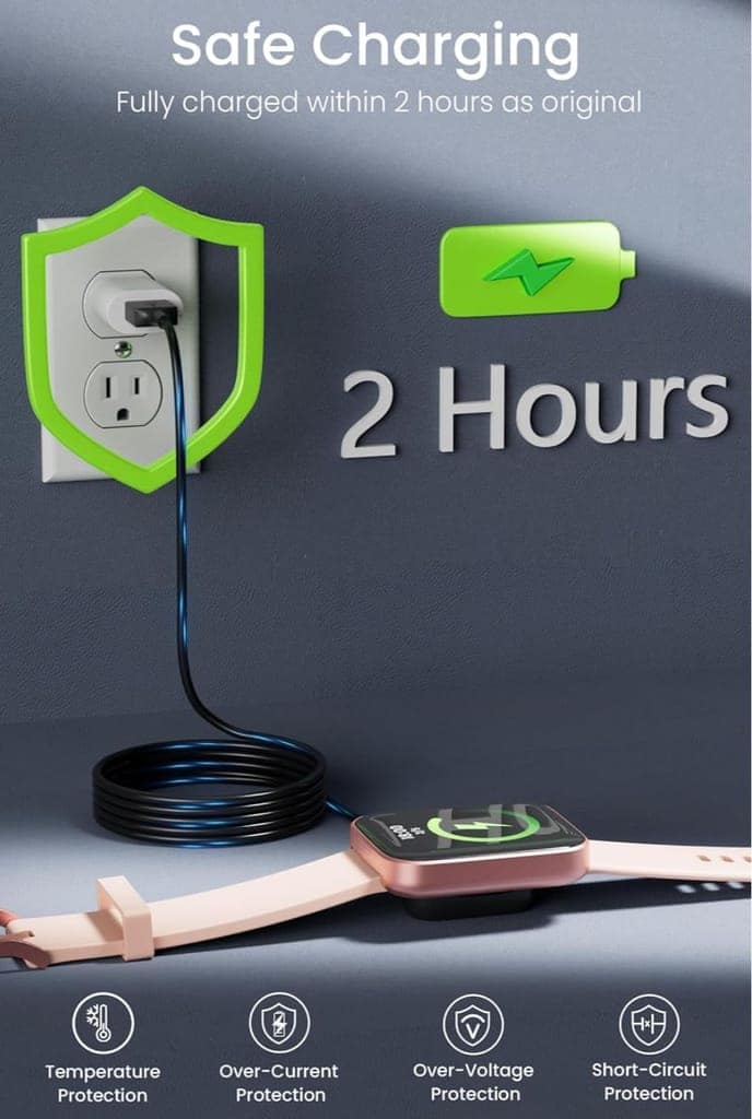 Smartwatch Charger for Amazfit Bip 5, Bip 3, Bip 3 Pro, Bip U, GTS 4 Mini, GTS 2, GTS 2 Mini, GTS 2e, GTR 2, GTR Mini/2e, T-Rex Pro,Active � Magnetic Fast USB Replacement Smart Watch Charging Cable view 6
