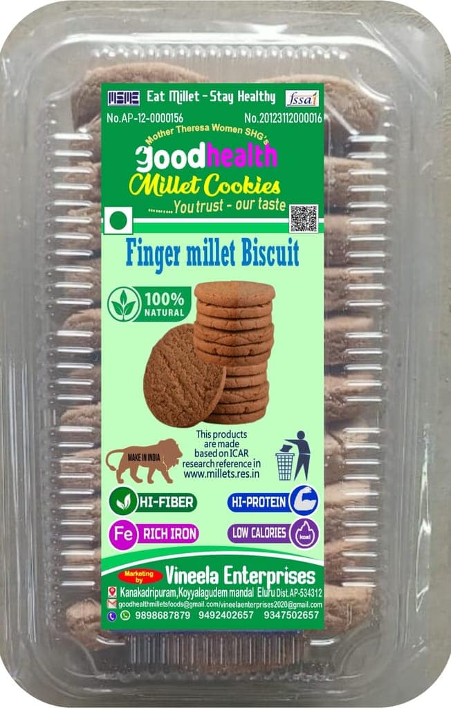 Good Health Millet Cookies - Finger Millet Biscuit (pack of 4)