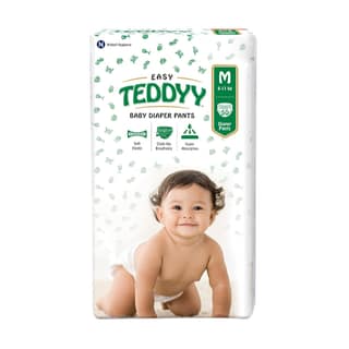 TEDDYY Easy Baby M Size Diaper Pant Style | 50 Count (Medium) | 712 kg (Pack of 1) | Long Protection Hours | Anti-Bacterial | Airy Breathable Fit | Rapid Soaker Channels with Wetness Indicator TEDDYY Easy Baby M Size Diaper Pant Style | 50 Count (Medium)