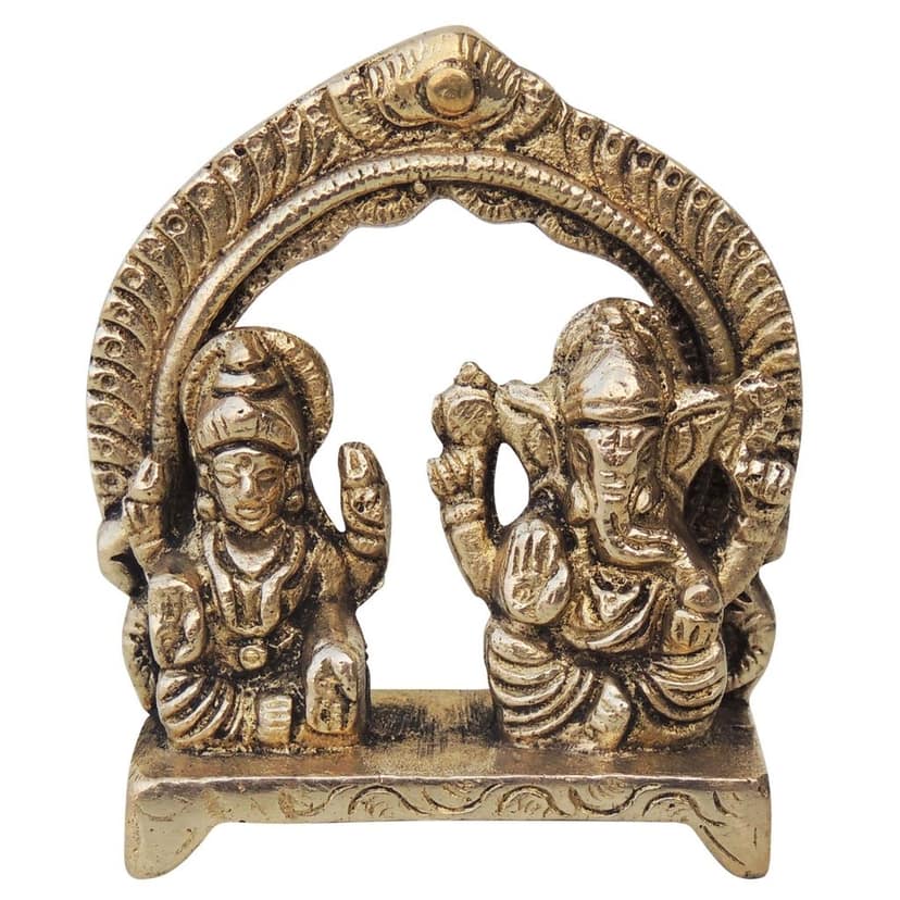 Brass Showpiece Laxmi Ganesh Statue (BSMAS1233 A) view 2