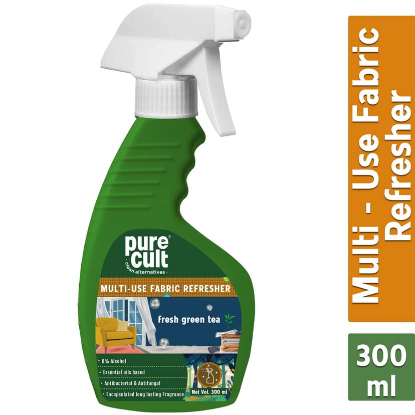 PureCult Plant-Based Multi-Use Fabric Refresher Fresh Green Tea, 300 ml