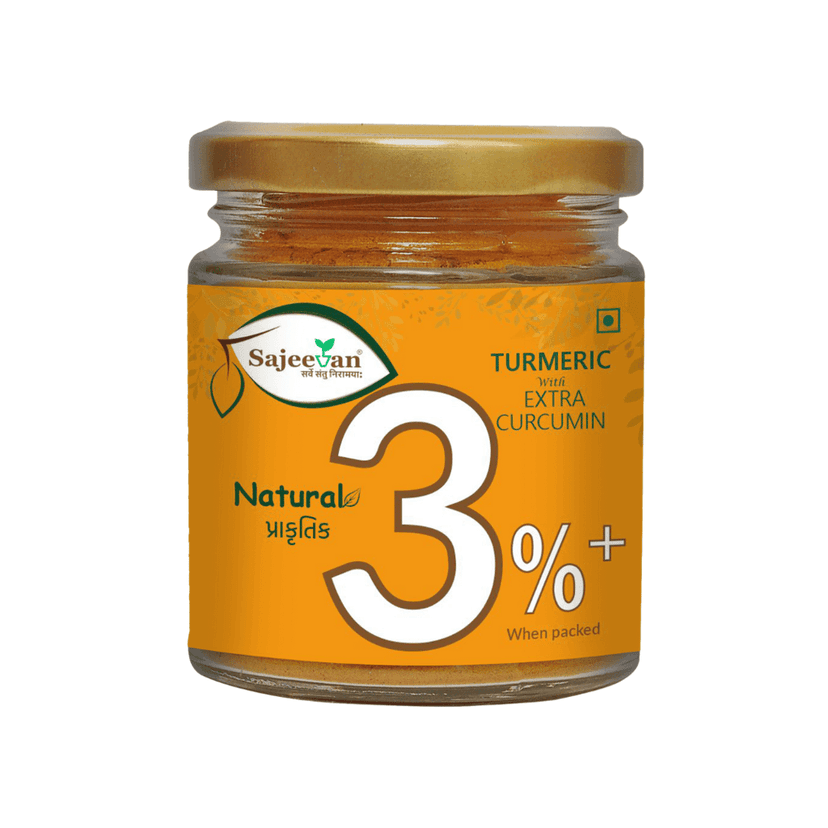Turmeric With Extra Curcumin 3%+, Natural Supplement For Heart Health, Wound Healing, Tonsillitis, Thyroid Support