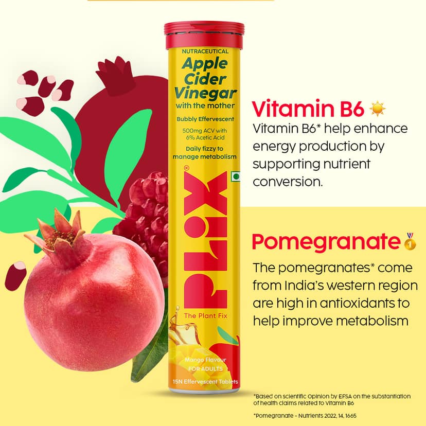 Apple Cider Vinegar Effervescent with the mother pack of 4 tubes__1 Month__60 Tablets view 4
