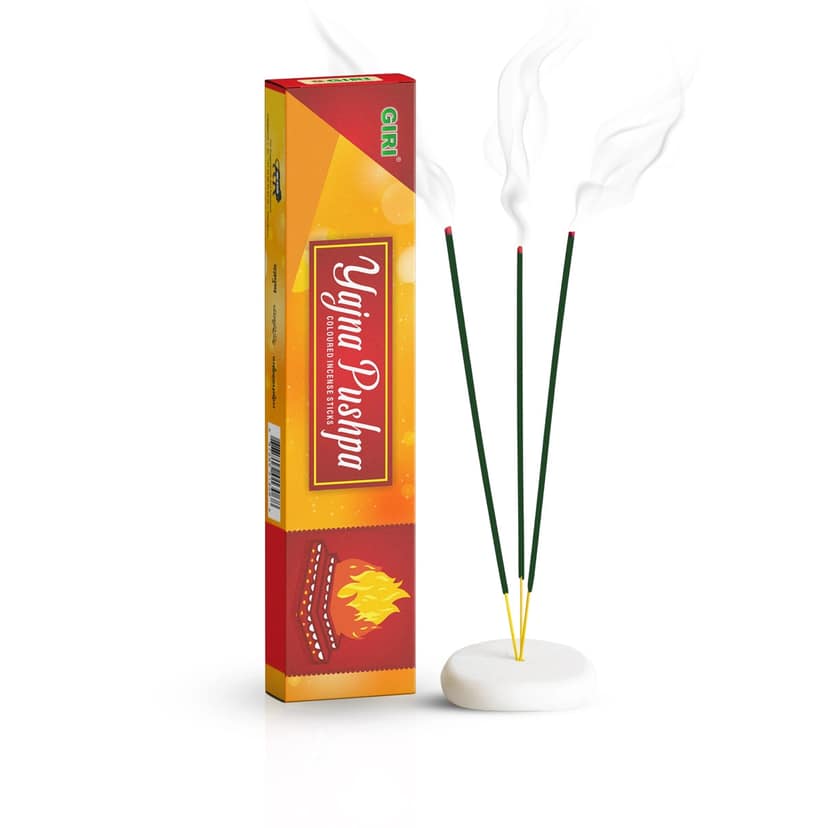 Giri Yajna Pushpa Incense Sticks - 35 Sticks | Fresh Fragrance Agarbathi | Agarbatti for Pooja