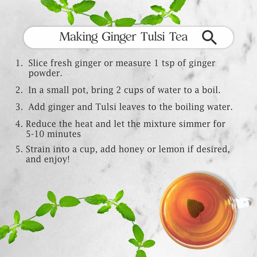 True Nirvana Ginger Tulsi Tea - Stress Relieving & Rejuvenating view 4