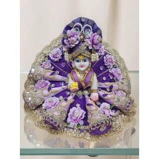 Cone Dress for Laddu Gopal Ji, Handcrafted Devotional Attire with Turban