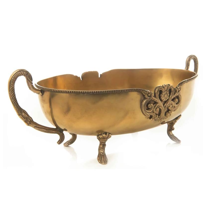 Brass Handcrafted Flower Urli ? Traditional Home Decor, Diameter : 15.5 Inch (ATMAS040 F) view 3