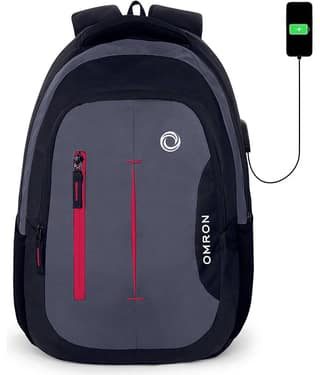 OMRON BAGS Black Polyester Backpack ( 35 Ltrs )