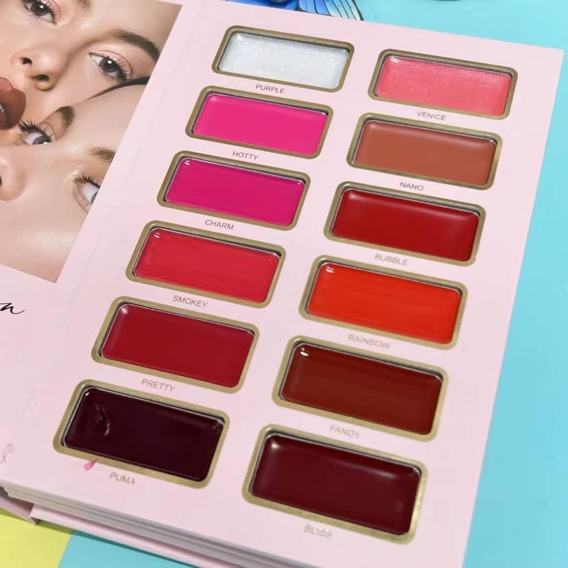 Book-Style 55 color Eyeshadow Highlighter Blush Lip Gloss Multi-functional Makeup Palette view 4