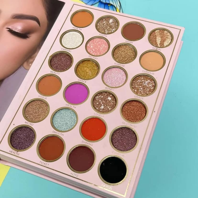 Book-Style 55 color Eyeshadow Highlighter Blush Lip Gloss Multi-functional Makeup Palette view 6
