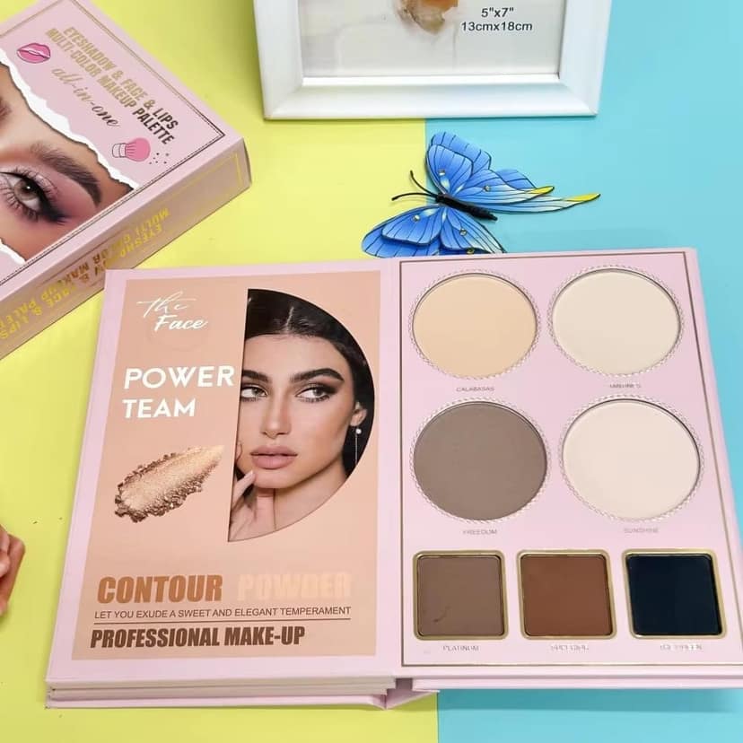 Book-Style 55 color Eyeshadow Highlighter Blush Lip Gloss Multi-functional Makeup Palette view 8