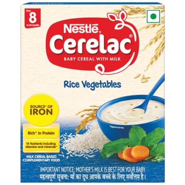 Nestle Cerelac Rice Vegetables Baby Cereal With Milk From 8 Months 300 Gms