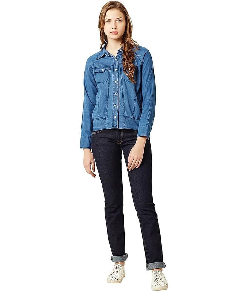 Miss Chase Denim Blue Biker view 2