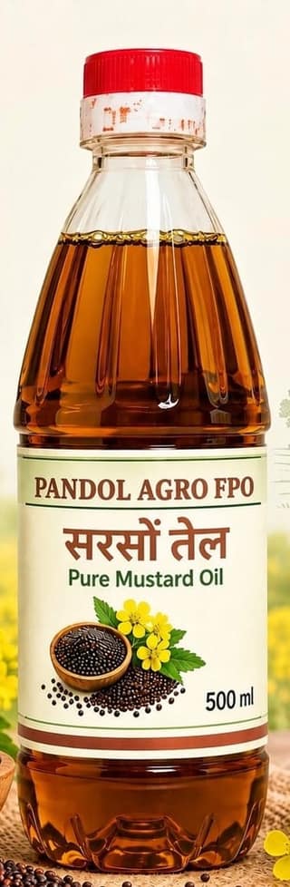 Pandol Agro FPO Pure Mustard Oil 500ml