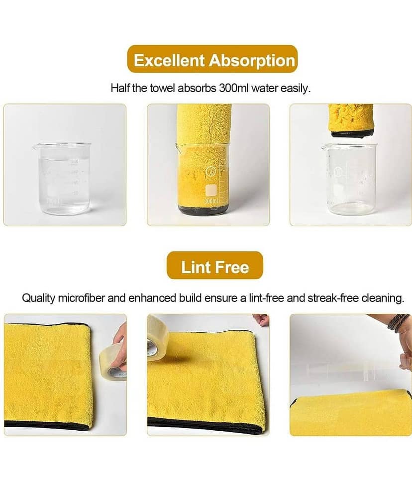 Auto Hub Multicolor 800 GSM Drying Towel For Automobile ( Pack of 6 ) view 2