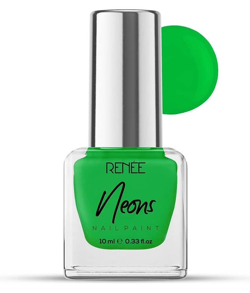 Renee Neons Nail Paint - Yellow Beam, Quick Drying, Glossy Finish, Long Lasting