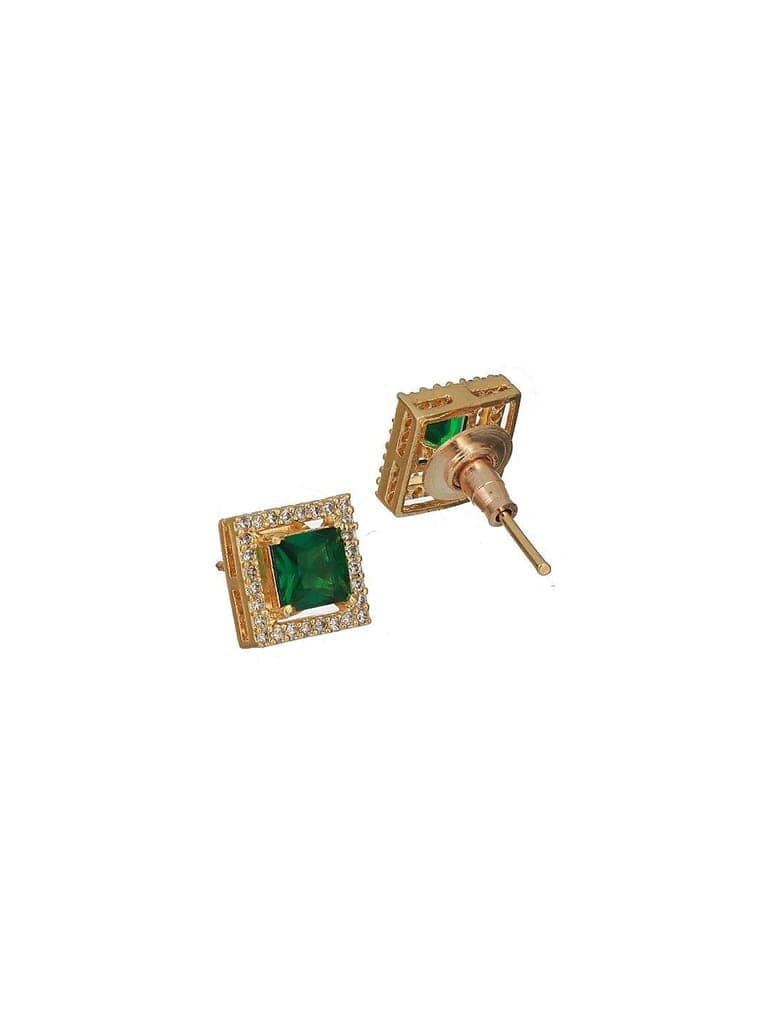 Gold Polish Green Zircon Minimal Officewear Mangalsutra Jewellery Set view 5