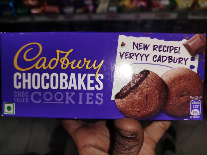 Cadbury chocobakes choc filled cookies