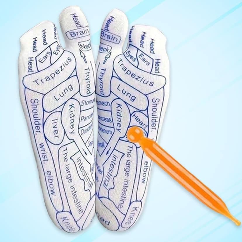 Full Reflexology Acupressure Therapy Socks Set (1 Set)