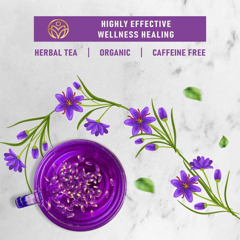 True Nirvana Lavender Tea – Calming Herbal Infusion for Stress Relief & Better Sleep – 100% Natural, Organic & Caffeine-Free view 3
