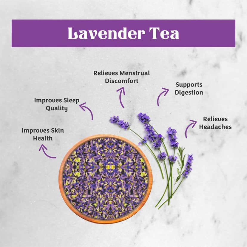 True Nirvana Lavender Tea – Calming Herbal Infusion for Stress Relief & Better Sleep – 100% Natural, Organic & Caffeine-Free view 5
