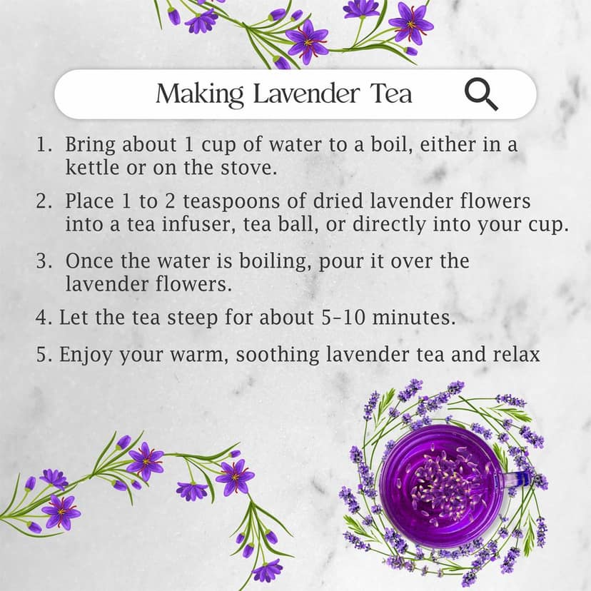 True Nirvana Lavender Tea – Calming Herbal Infusion for Stress Relief & Better Sleep – 100% Natural, Organic & Caffeine-Free view 6