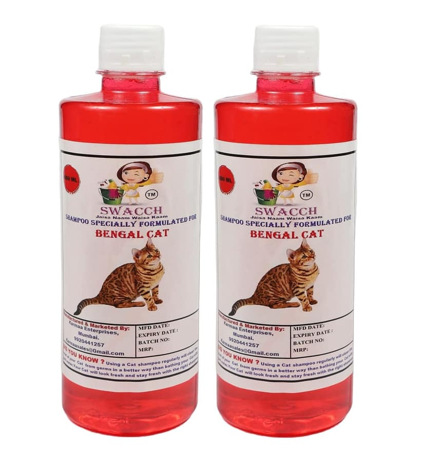 SWACCH Shampoo Specially FORMULATED for Bengal Cat (500ML) (Pack of 2) Strawberry view 2