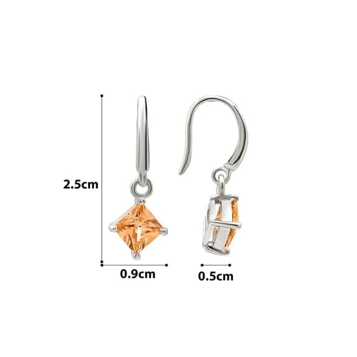 Silver Champagne Luster Earrings view 4