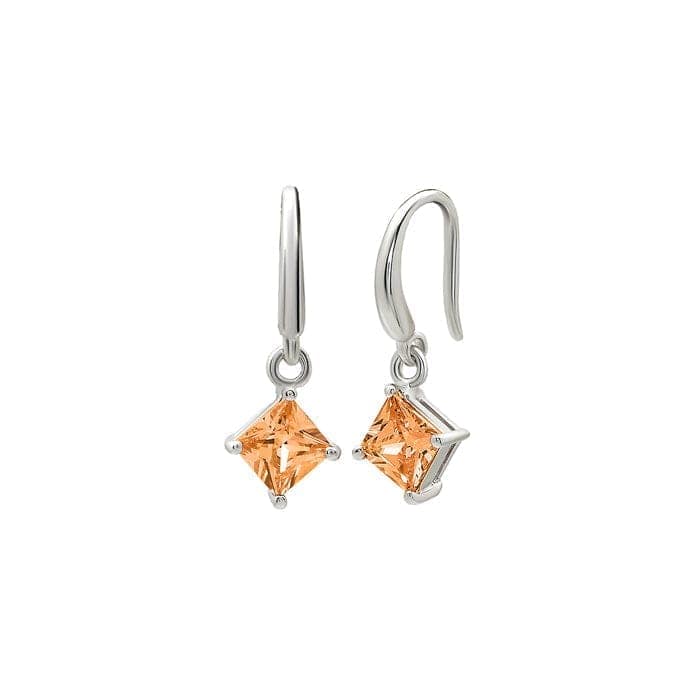 Silver Champagne Luster Earrings view 5