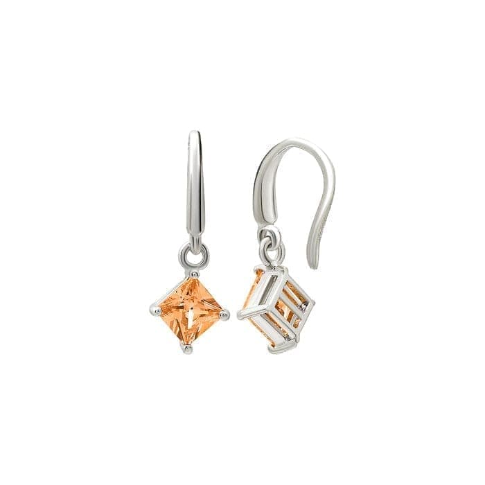 Silver Champagne Luster Earrings view 6