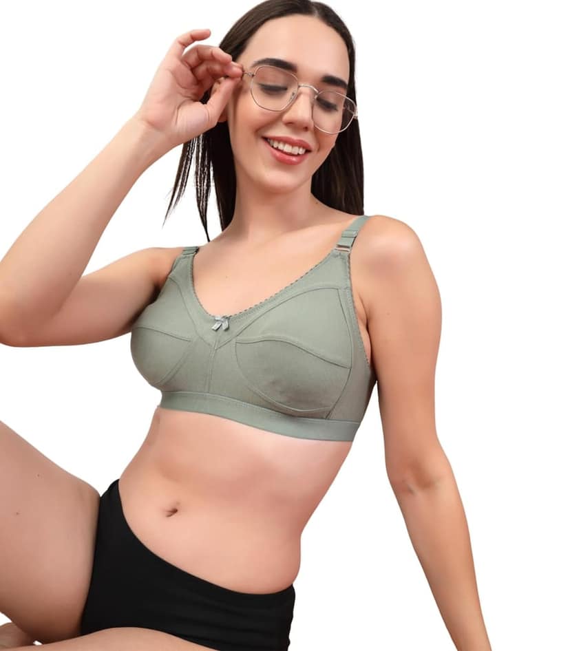 ADORNSTAR Women's Cotton Non-Padded Full Coverage Bra view 3
