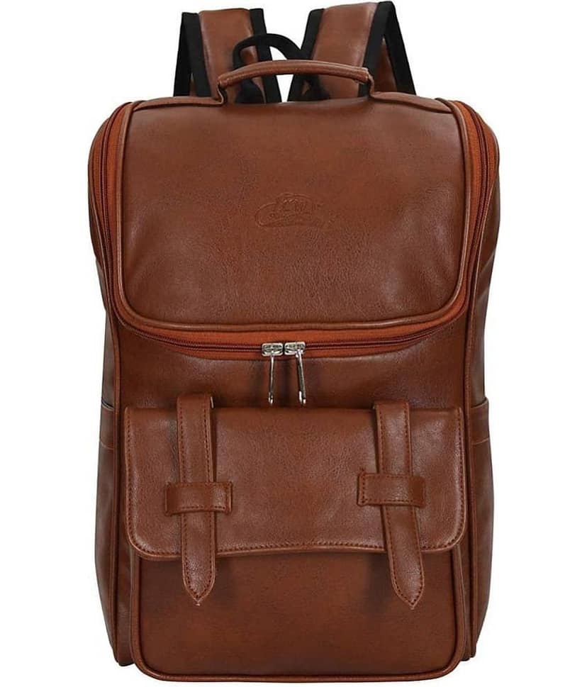 Leather World Tan Leather College Bag