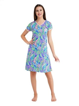 KOI SLEEPWEAR lizzybizzy Beautiful Short Nighty with Tiger Print M