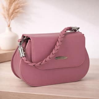 Elegant Women’s Braided Handle Sling Bag | Premium PU Leather Small Handbag | Trendy Shoulder Bag for Girls & Women