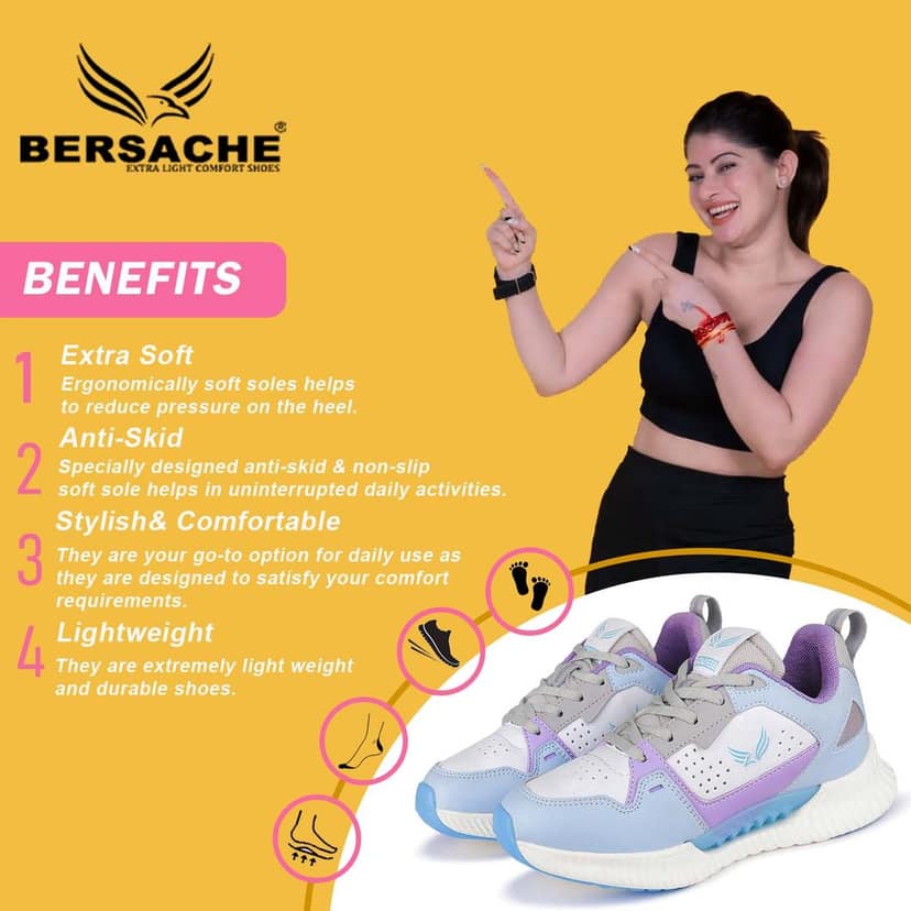 Bersache Sneaker, Loafers ,Casual With Extra Comfort Sneakers For Women's view 2
