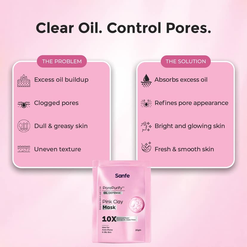 Sanfe PorePurify Oil Defence Pink Clay Mask - 20g view 3