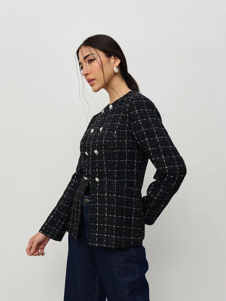 Black Tweed Jacket view 4