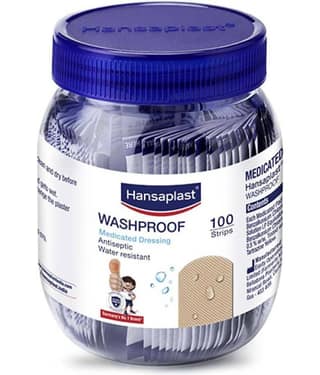 Hansaplast Washproof (100 Strips), Skin, 70 x19 MM