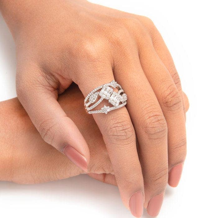 Silver Royal Crown Ring view 2
