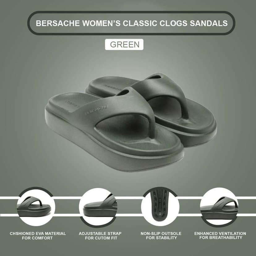 Bersache Extra Soft Classic Casual with Back Strap Regular wear with Ultra Soft & Flexibility Technology Slipper for Women's view 5