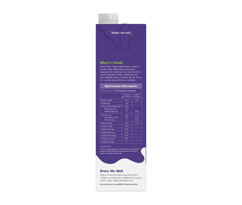 Nourish You Plant- Based Millet Beverage Original, 2 L view 2